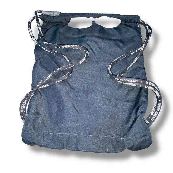 Under Armour UA Drawstring Sackpack Cinch Bag Black Gym Hike Backpack Pocket - Picture 5 of 12